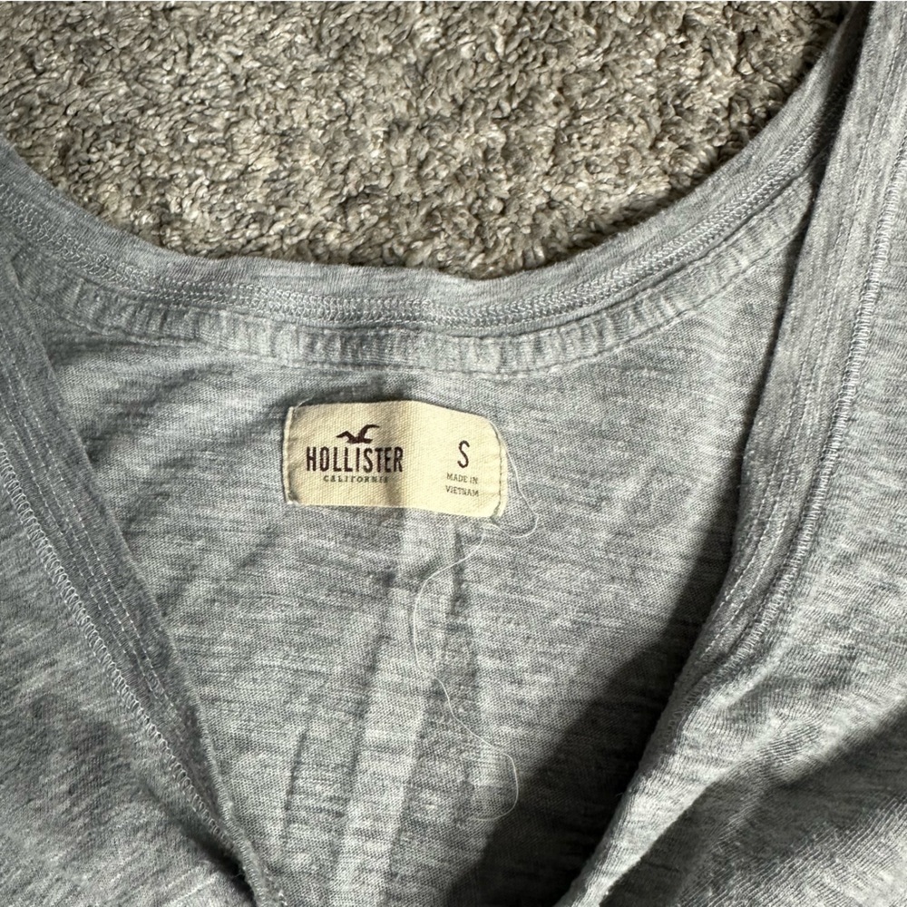 Hollister Vintage Y2K Bella Swan Babydoll twist Top small gray trendy T-shirt - Picture 3 of 8